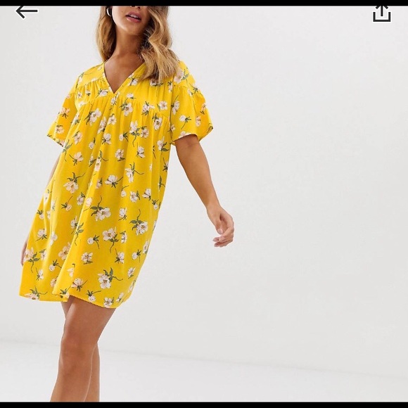 ASOS Dresses & Skirts - ASOS Yellow floral dress